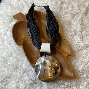 Monique Leshman Large Oversized Mother of Pearl Necklace